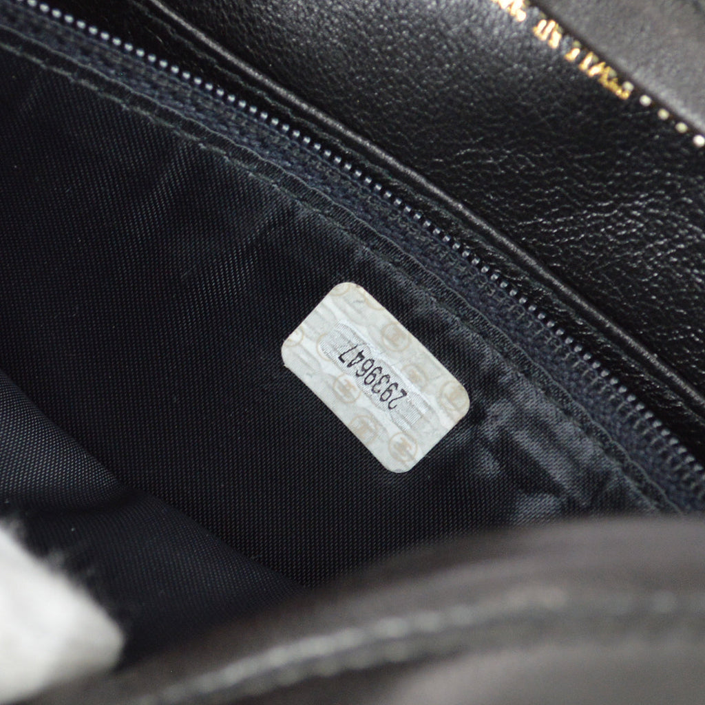 Chanel 1991-1994 Vertical Stitch Camera Bag Small Black Lambskin