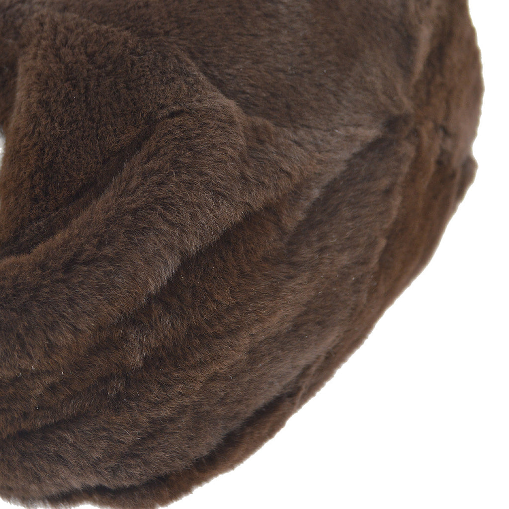 Chanel 1997-1999 Bucket Bag Brown Rabbit Fur
