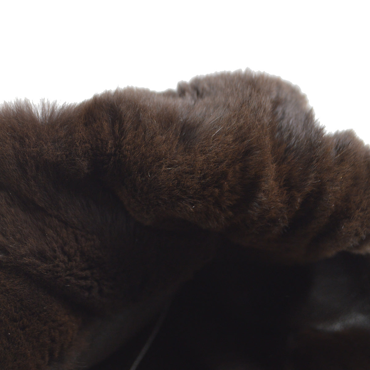 Chanel 1997-1999 Bucket Bag Brown Rabbit Fur