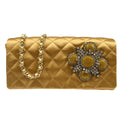 Chanel 2006-2008 Evening Bag Gold Satin