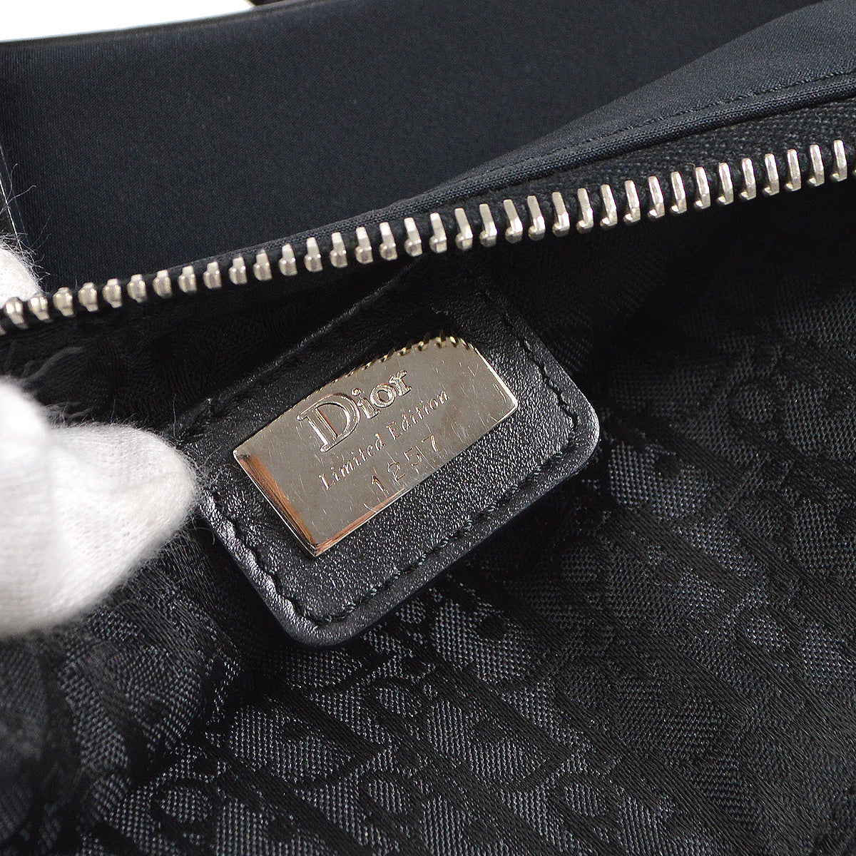 CHRISTIAN DIOR 2002 Beaded Rose Saddle Bag Mini 88466