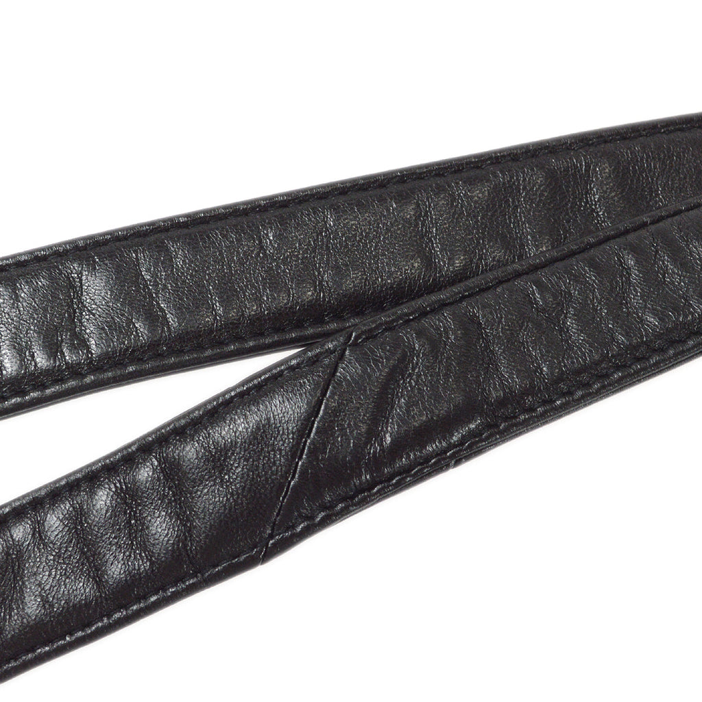 Chanel 1991-1994 Vertical Stitch Round Flap Shoulder Bag Small Black Lambskin
