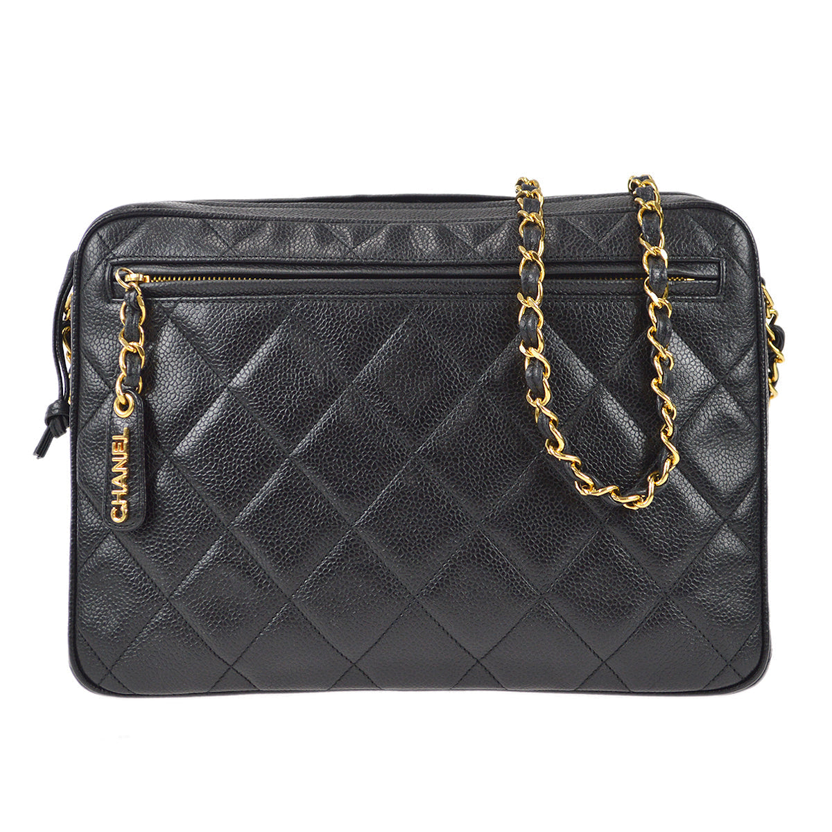 Chanel 1996-1997 Camera Bag Large Black Caviar