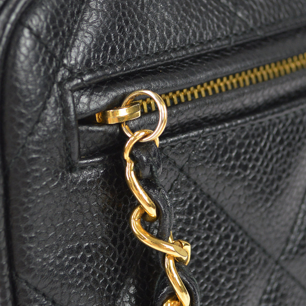 Chanel 1996-1997 Camera Bag Large Black Caviar