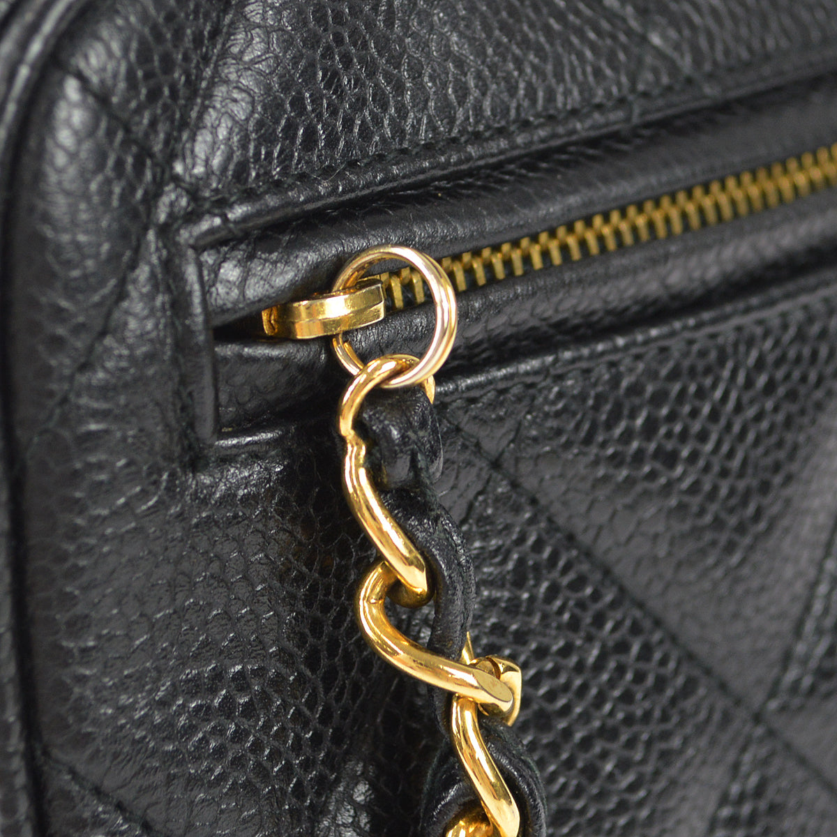 Chanel 1996-1997 Camera Bag Large Black Caviar