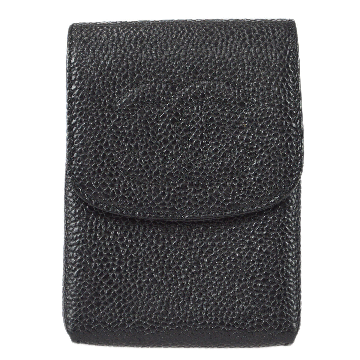 Chanel Cigarette Case Pouch Bag Caviar Black