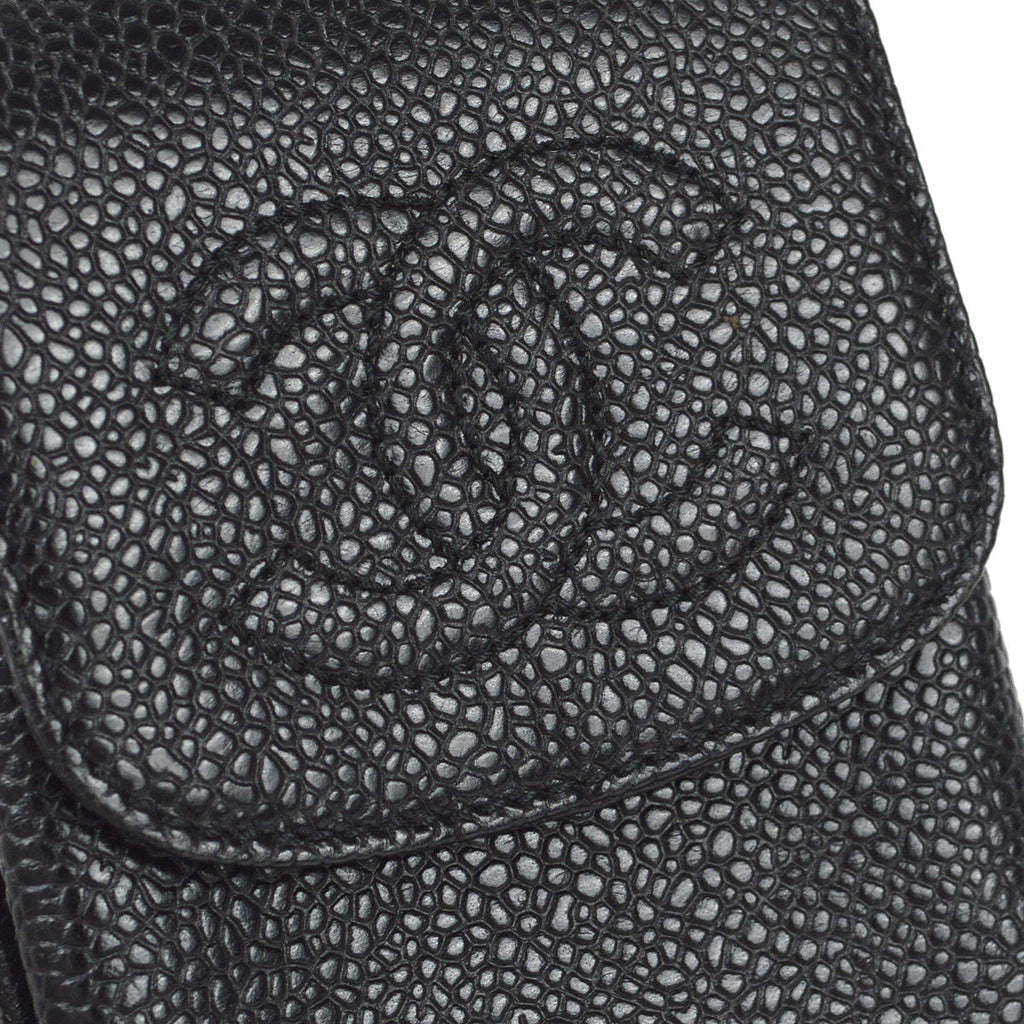Chanel Cigarette Case Pouch Bag Caviar Black