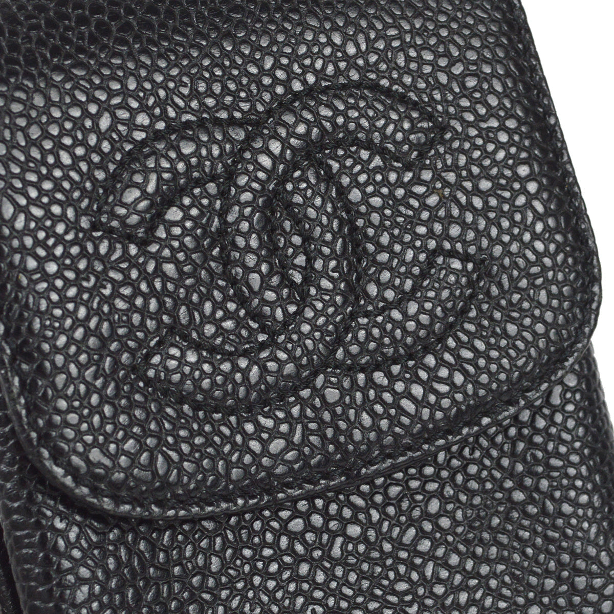 Chanel Cigarette Case Pouch Bag Caviar Black