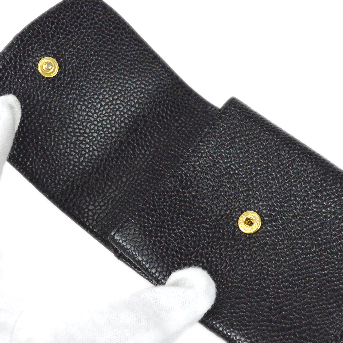 Chanel Cigarette Case Pouch Bag Caviar Black