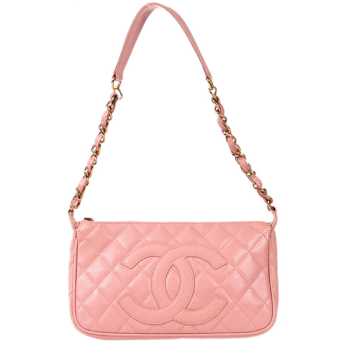 Chanel Chain Handbag Pink Caviar