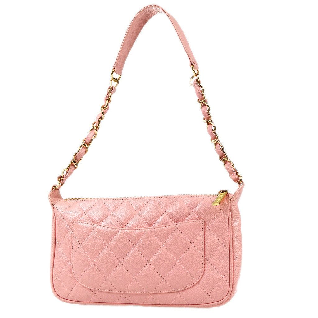 Chanel Chain Handbag Pink Caviar
