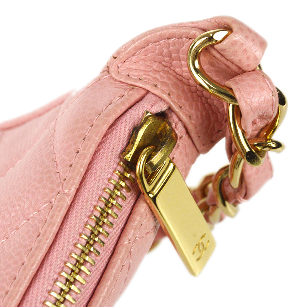 Chanel Chain Handbag Pink Caviar