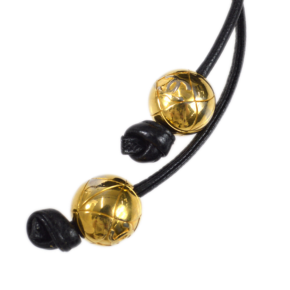 Chanel Bucket Drawstring Chain Shoulder Bag Black Caviar