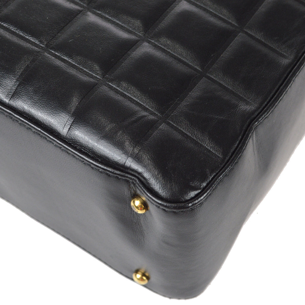 Chanel Choco Bar Shoulder Bag Black Lambskin