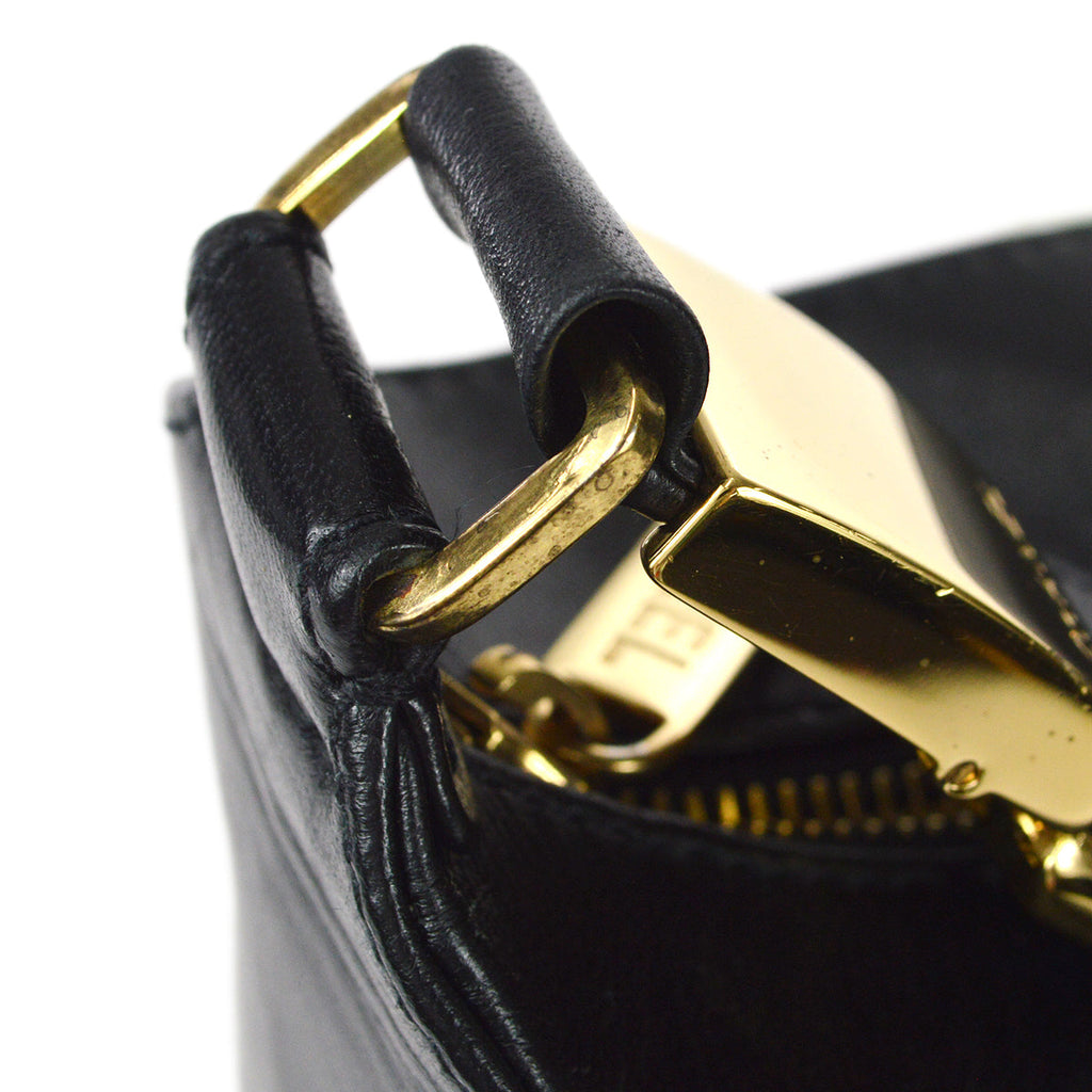 Chanel Choco Bar Shoulder Bag Black Lambskin