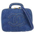 Chanel 1996-1997 Timeless Lunch Box Vanity Handbag 24 Denim
