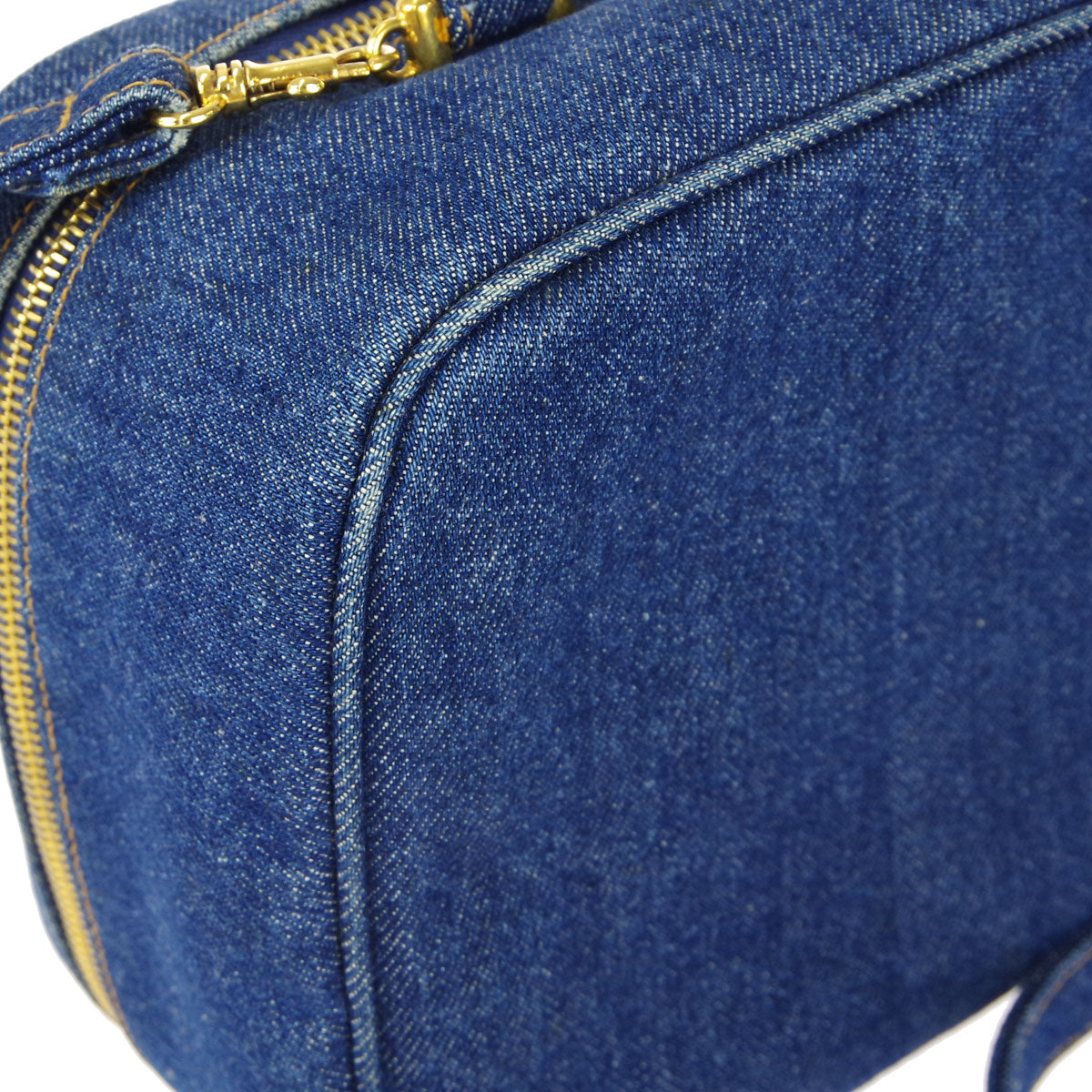 Chanel 1996-1997 Timeless Lunch Box Vanity Handbag 24 Denim