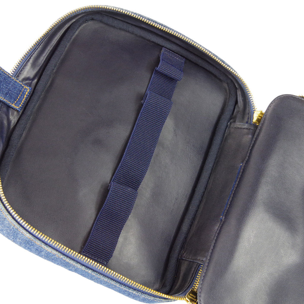 Chanel 1996-1997 Timeless Lunch Box Vanity Handbag 24 Denim