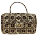 Chanel 2001 COCO Handbag Gray Velvet