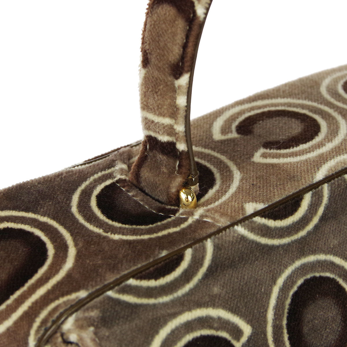 Chanel 2001 COCO Handbag Gray Velvet