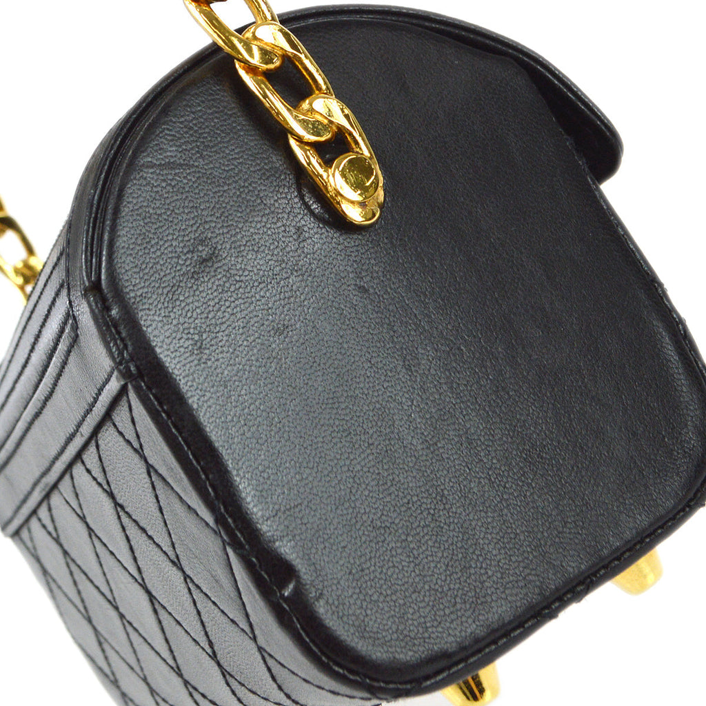 Chanel 1986-1988 Chain Top Handle Bag Lambskin
