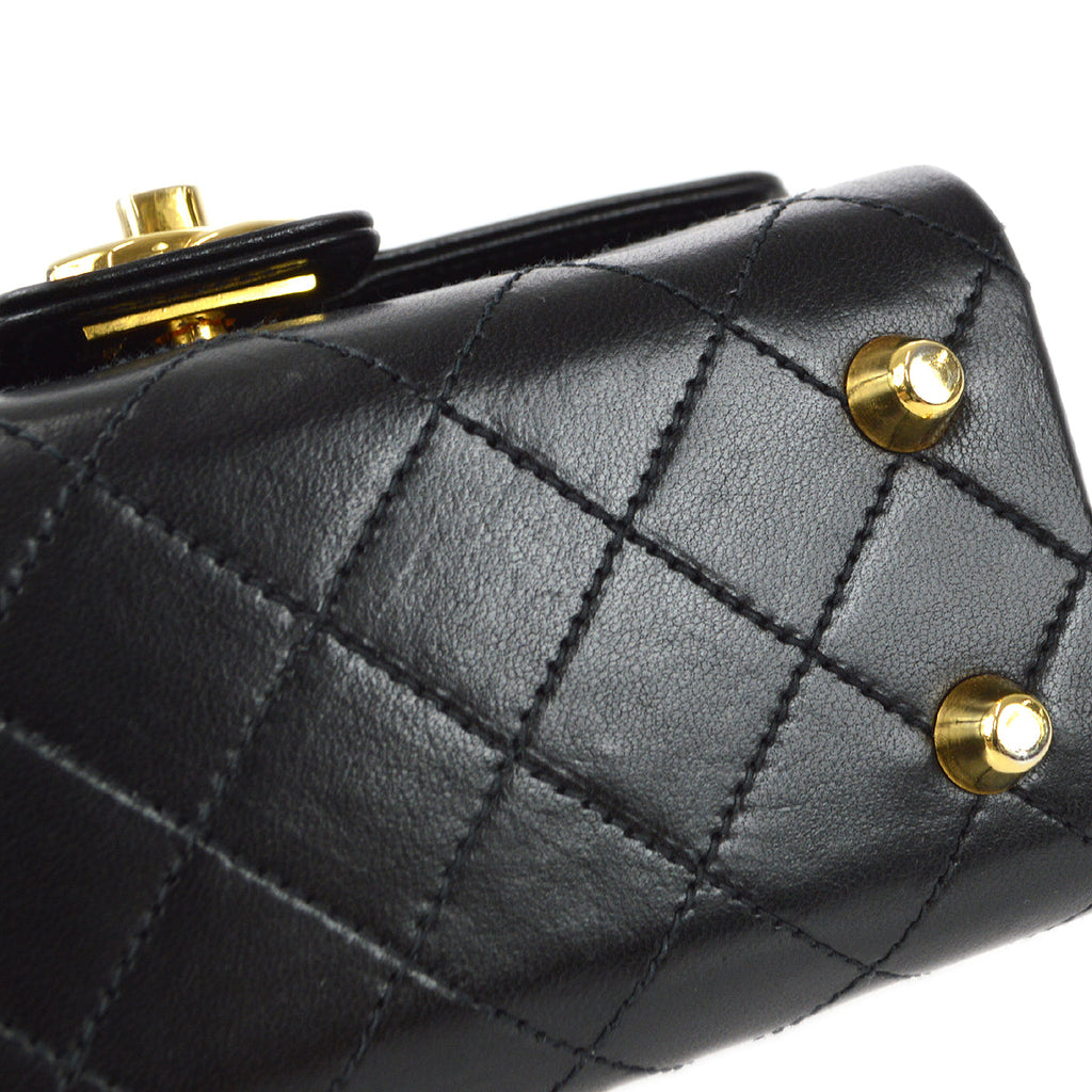 Chanel 1986-1988 Chain Top Handle Bag Lambskin