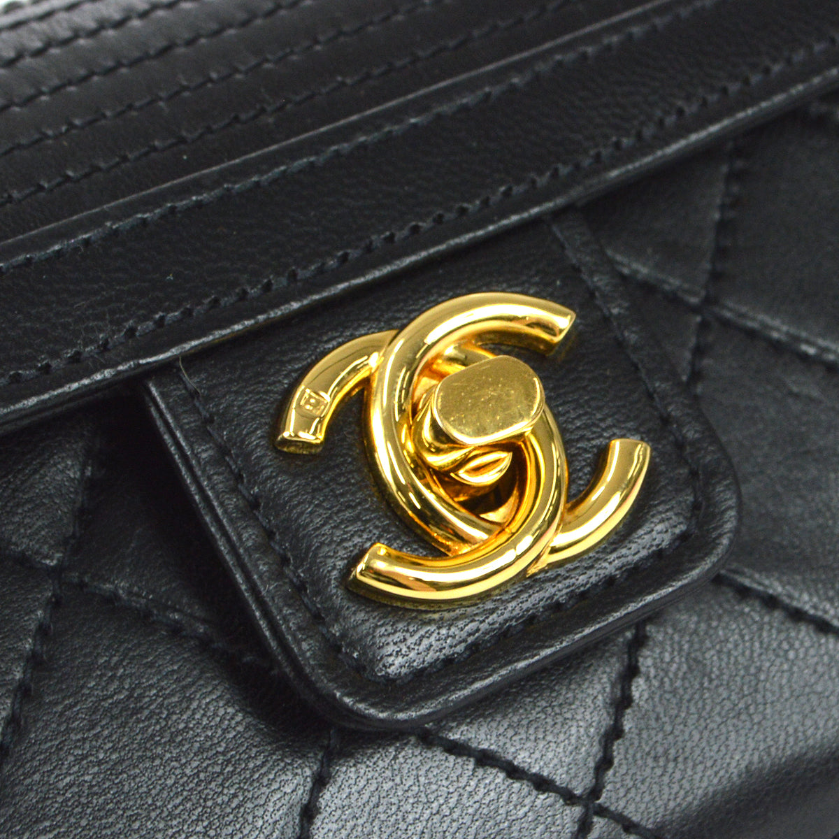 Chanel 1986-1988 Chain Top Handle Bag Lambskin