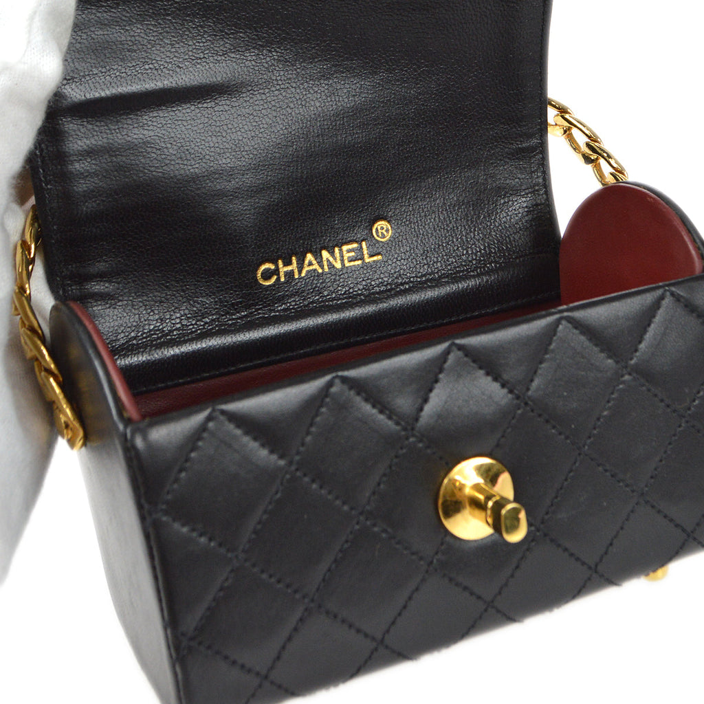 Chanel 1986-1988 Chain Top Handle Bag Lambskin