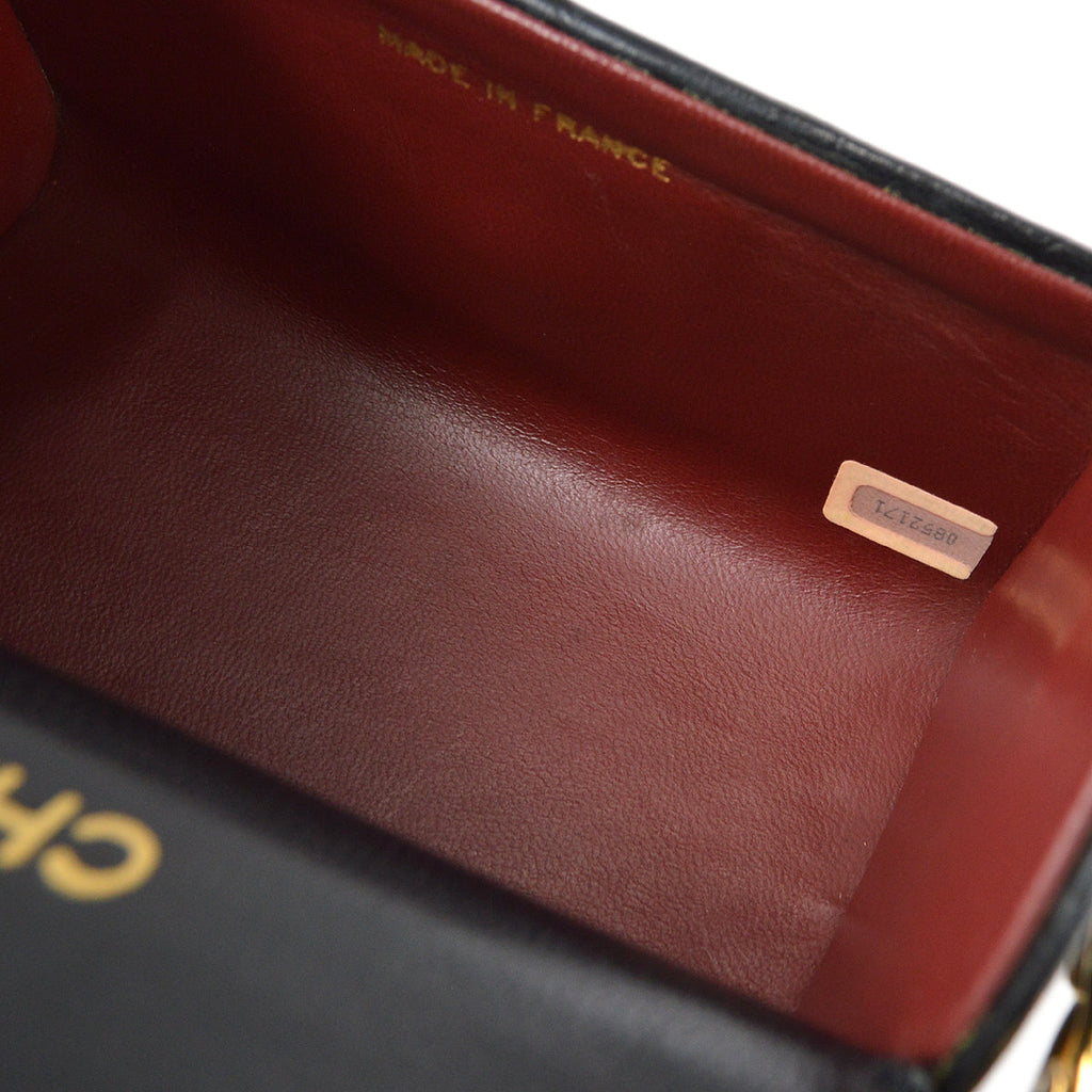 Chanel 1986-1988 Chain Top Handle Bag Lambskin