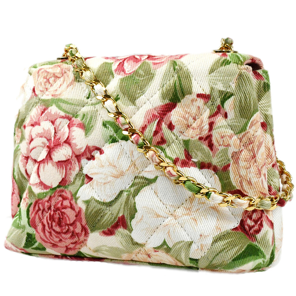 Chanel Camellia Single Chain Shoulder Bag Multicolor