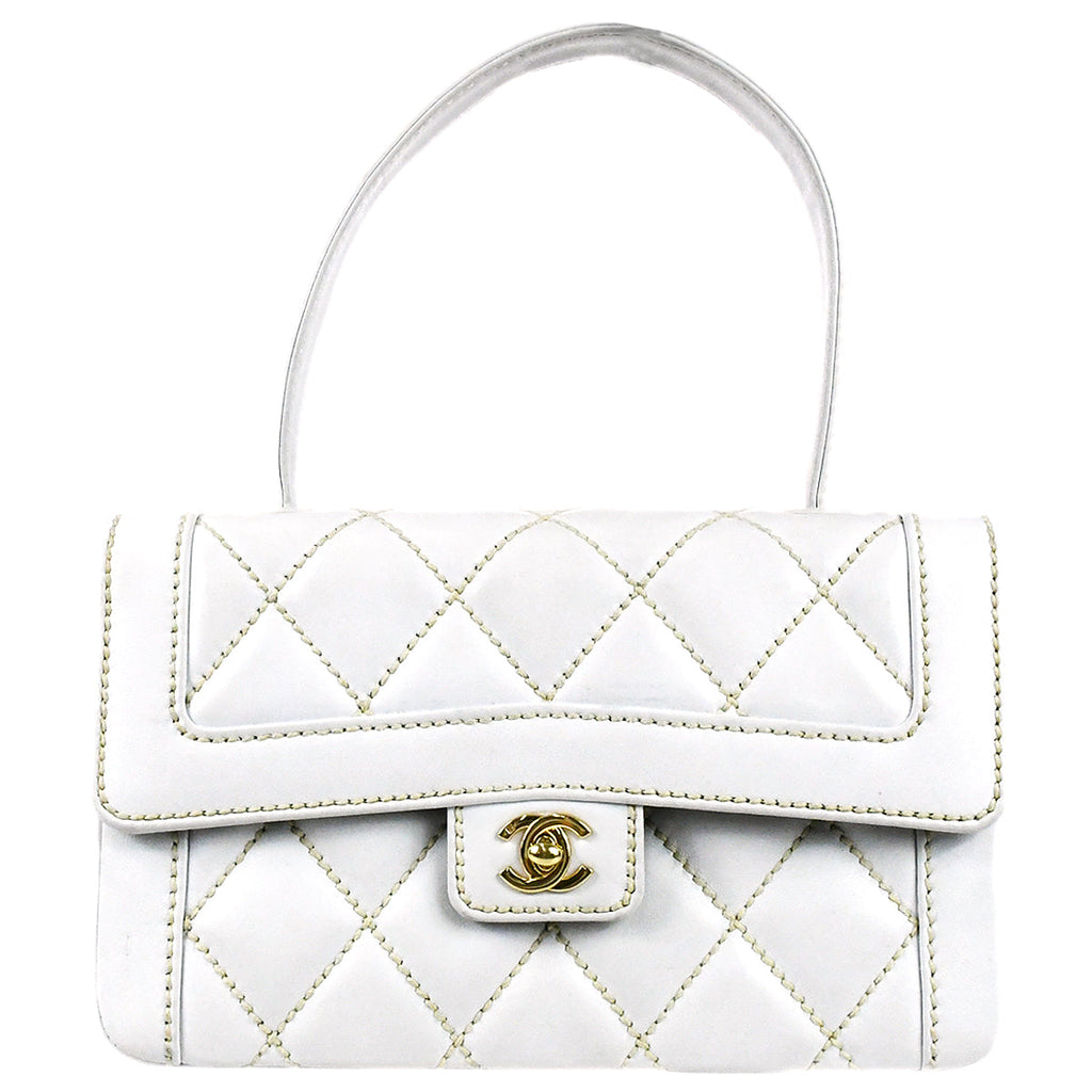 Chanel 2004-2005 Wild Stitch Handbag Medium Calfskin