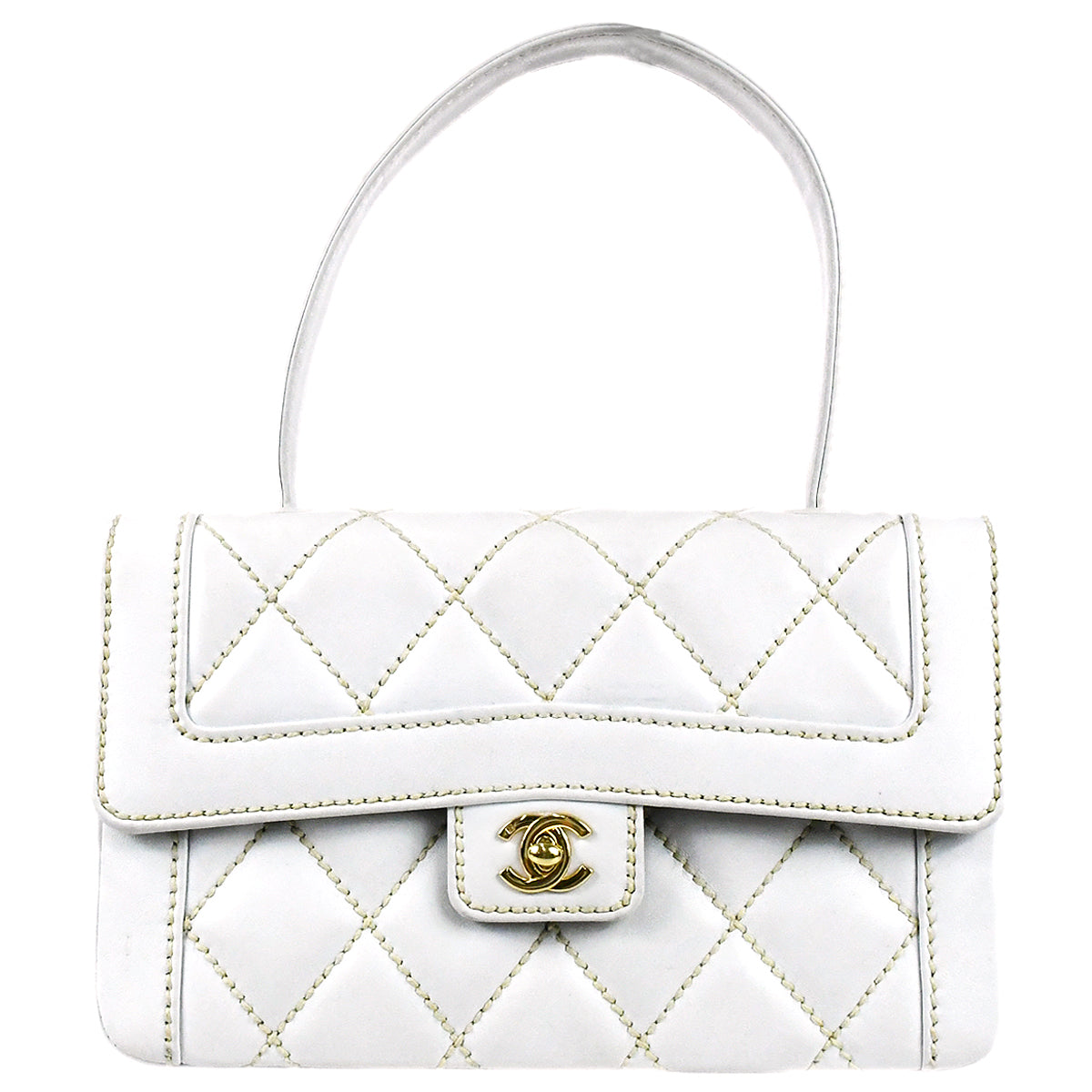 Chanel 2004-2005 Wild Stitch Handbag Medium Calfskin
