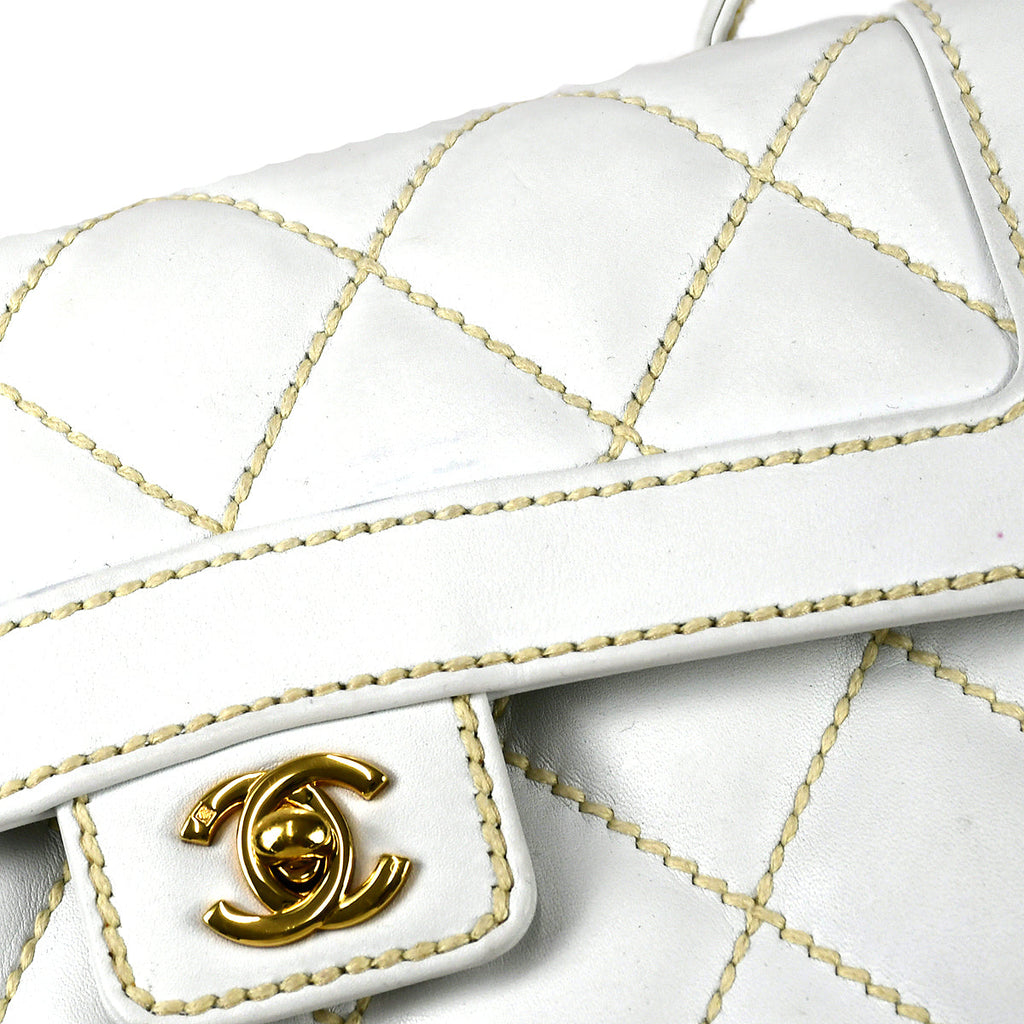 Chanel 2004-2005 Wild Stitch Handbag Medium Calfskin