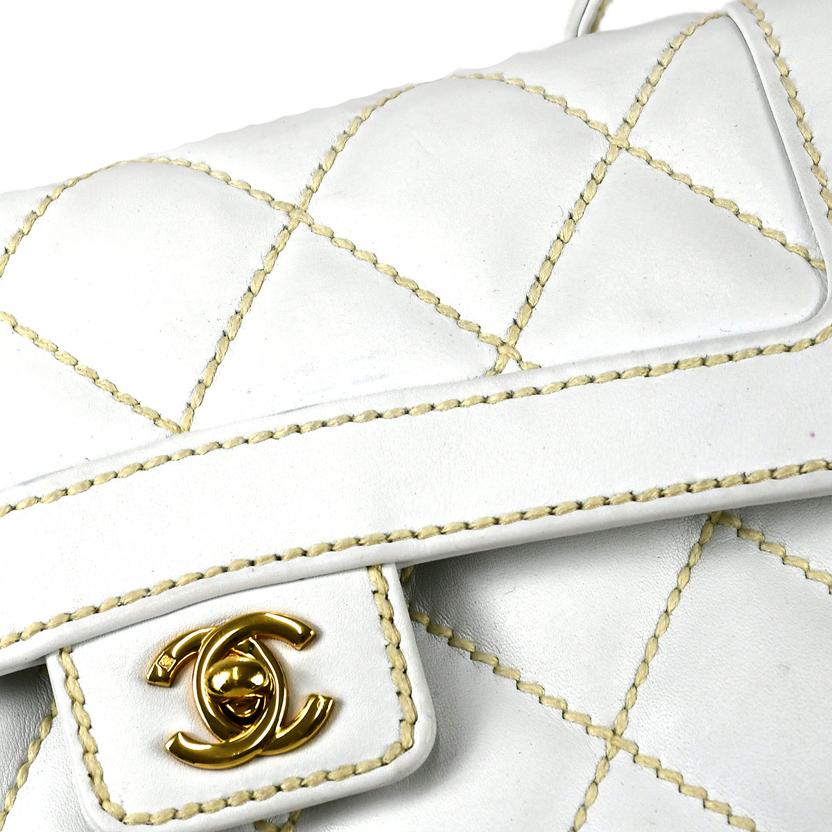 Chanel 2004-2005 Wild Stitch Handbag Medium Calfskin
