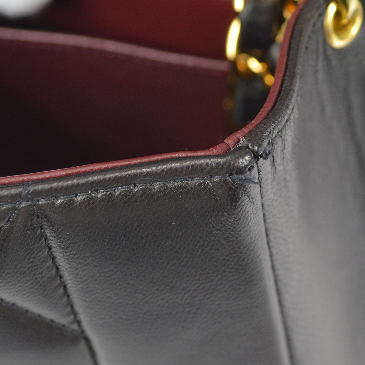 Chanel 1991-1994 Black Lambskin Medium Diana Flap Bag