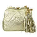 Chanel Fringe Chain Belt Bum Bag Gold Lambskin