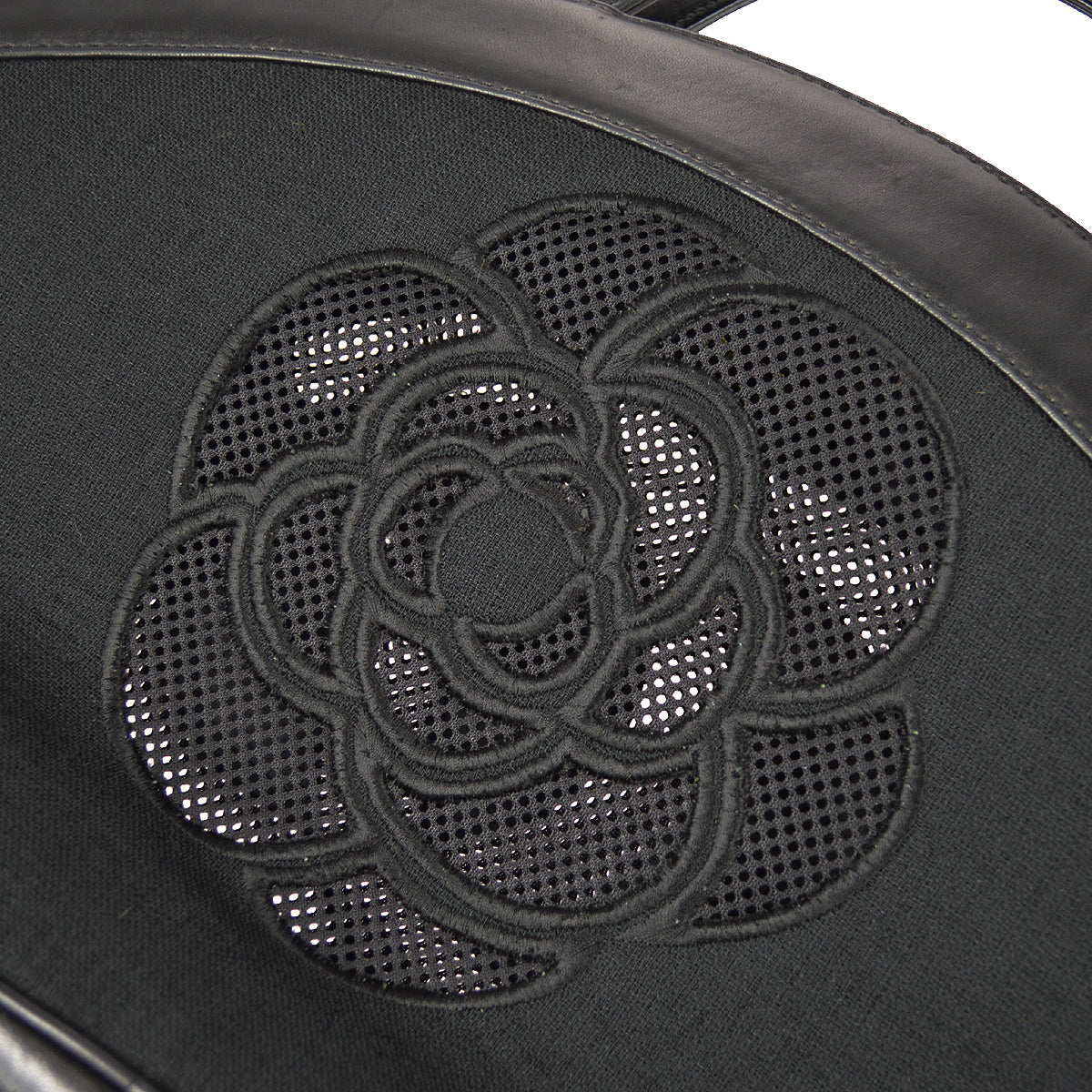 Chanel 2001-2003 Camellia Handbag Black