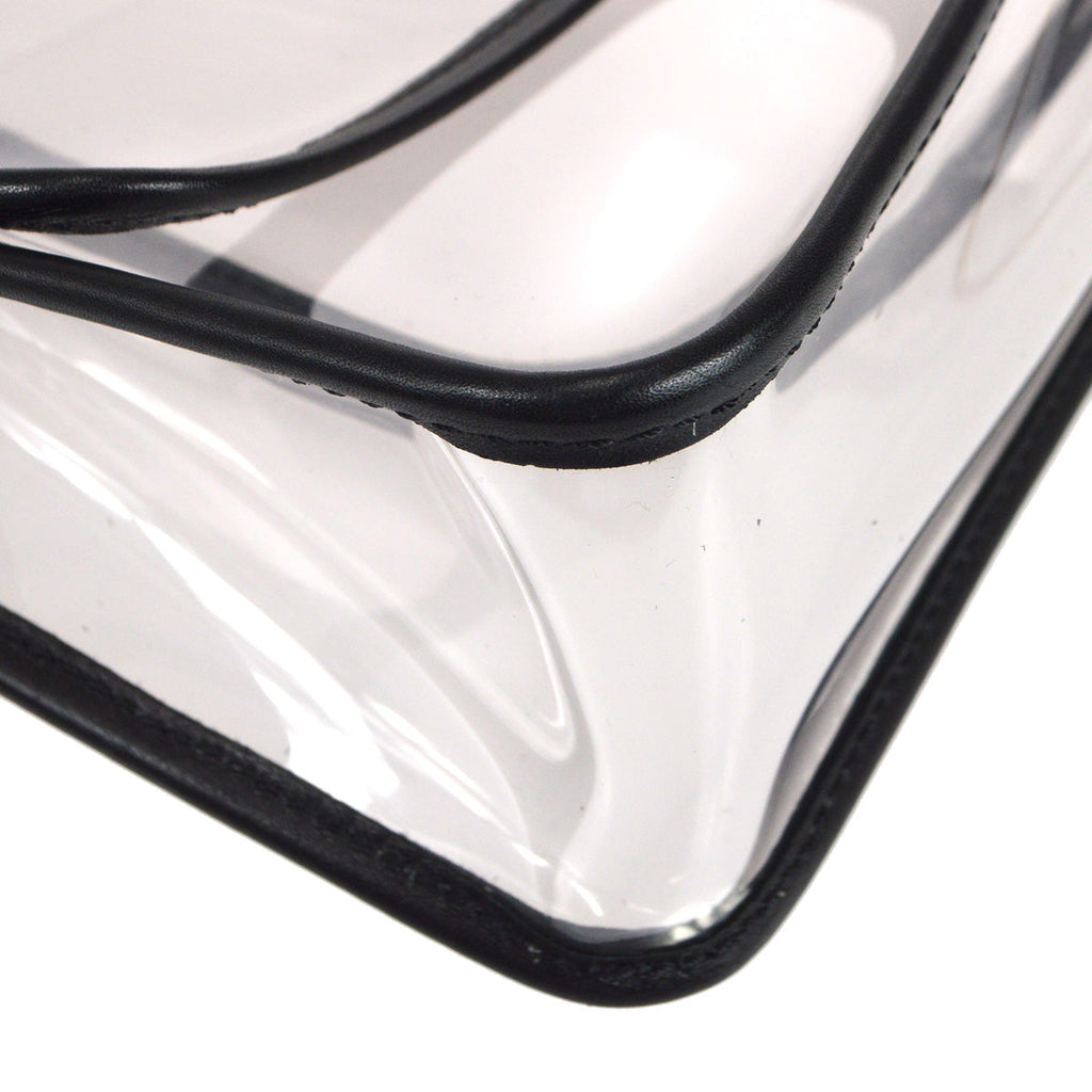 Chanel Double Chain Shoulder Bag Clear Vinyl