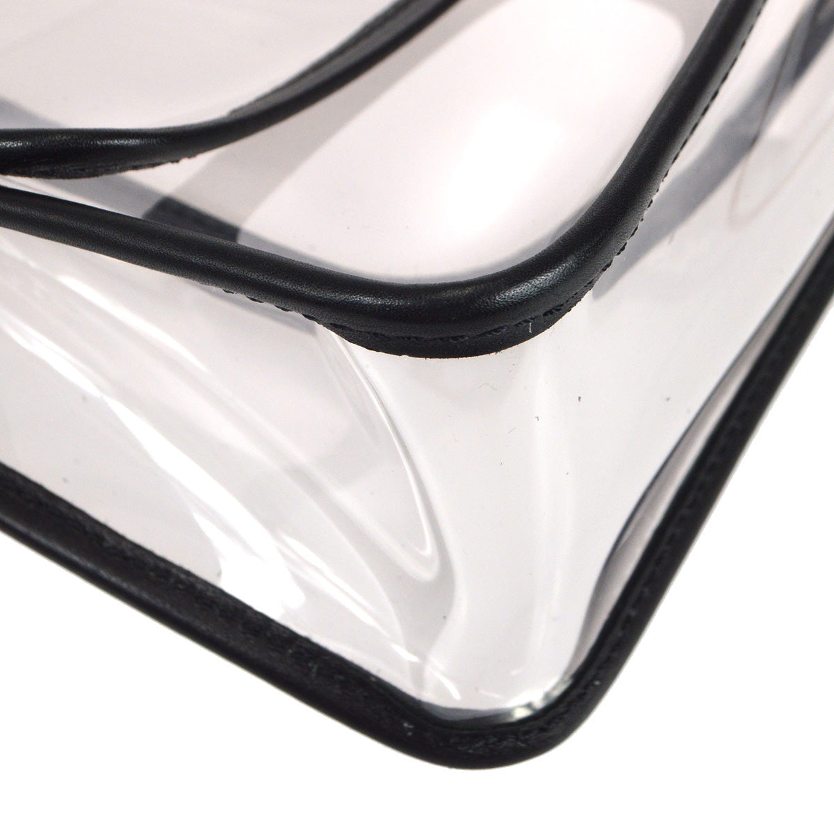 Chanel Double Chain Shoulder Bag Clear Vinyl
