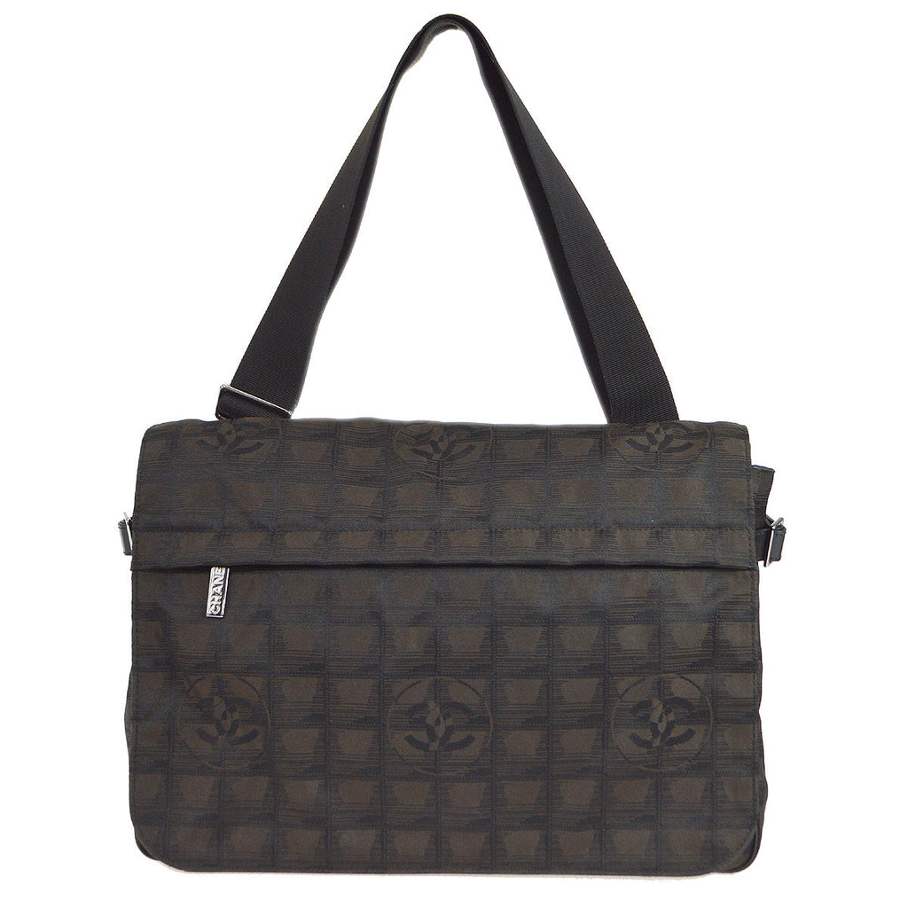 Chanel Travel Line Messenger Shoulder Bag Brown