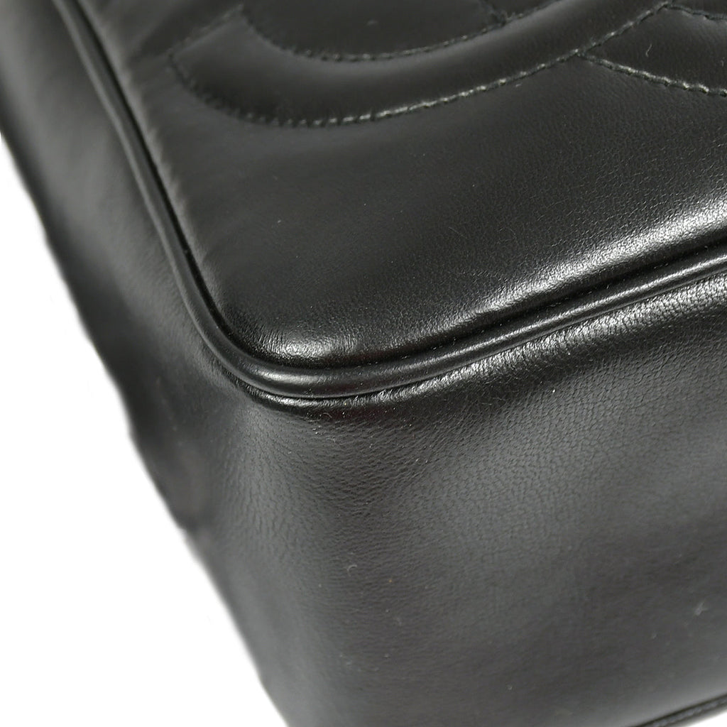 Chanel 1994-1996 Triple CC Camera Bag Large Black Lambskin
