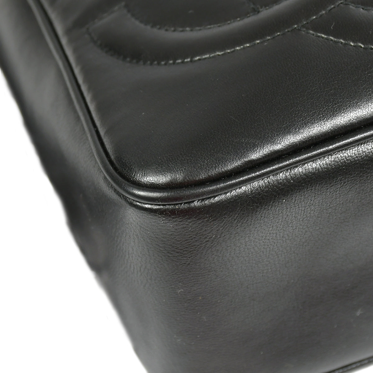 Chanel 1994-1996 Triple CC Camera Bag Large Black Lambskin