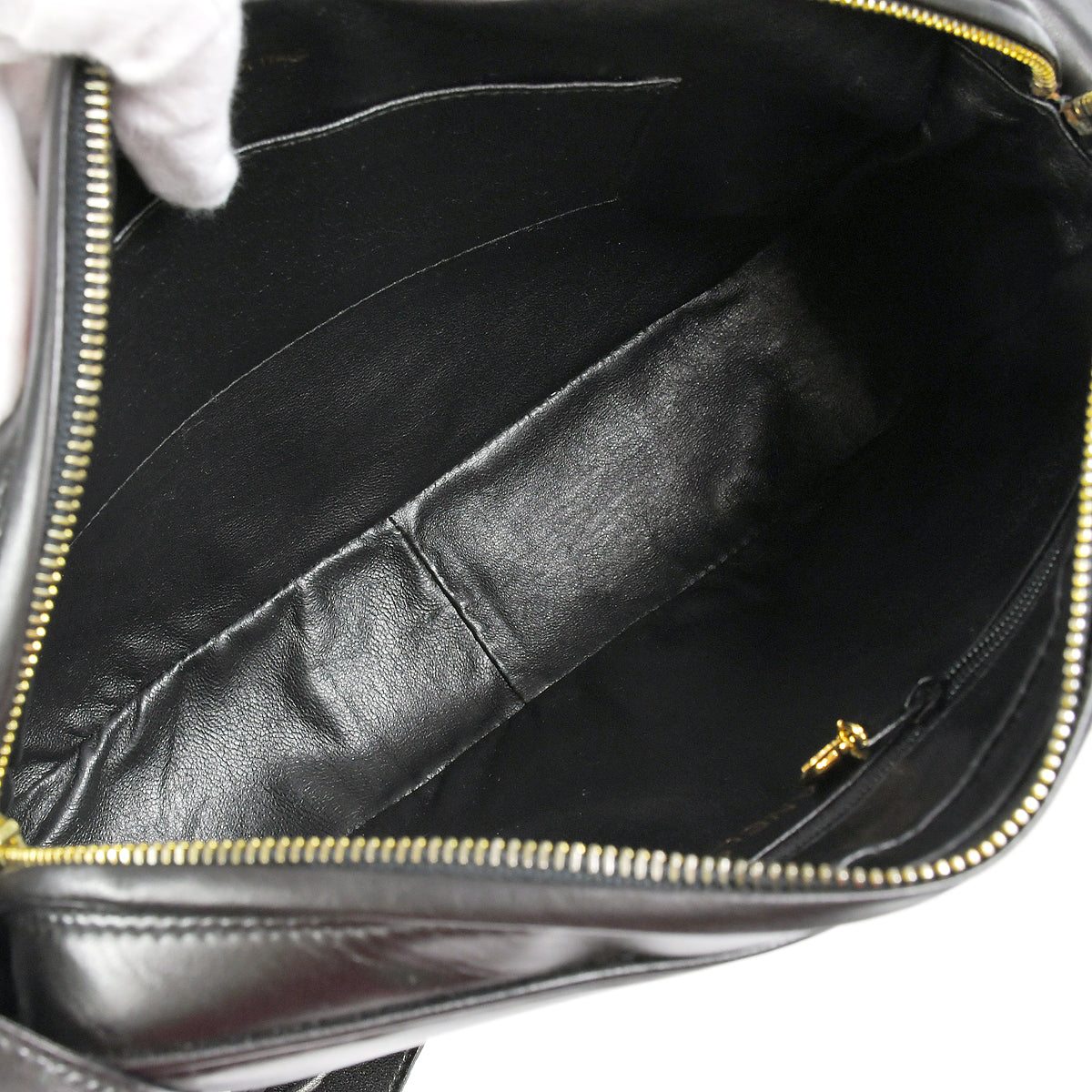 Chanel 1994-1996 Triple CC Camera Bag Large Black Lambskin
