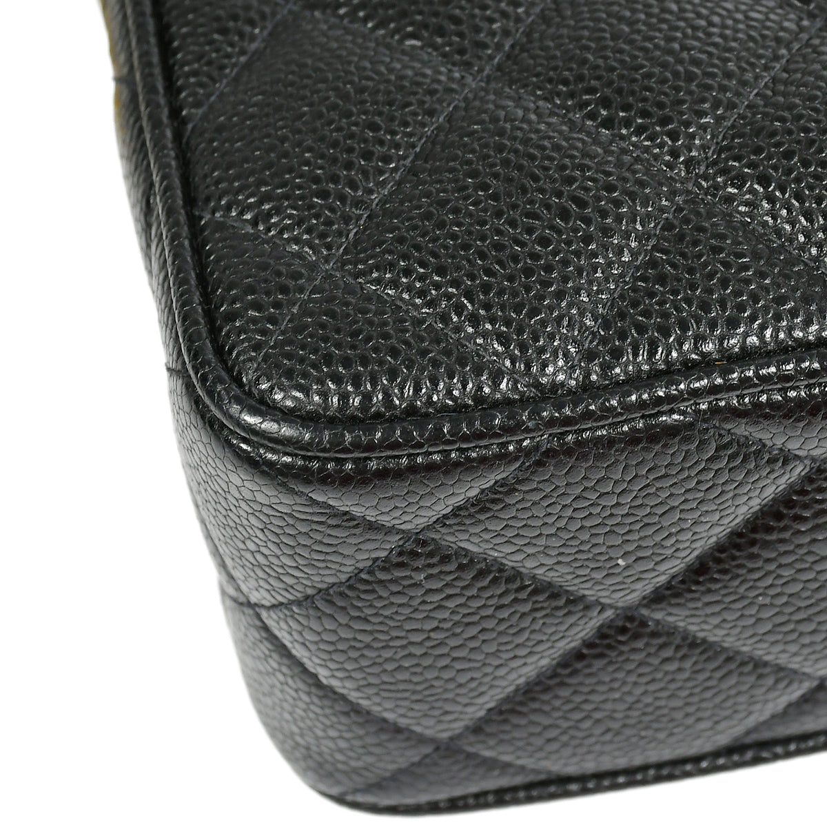 Chanel 1991-1994 Pocket Camera Bag Large Black Caviar