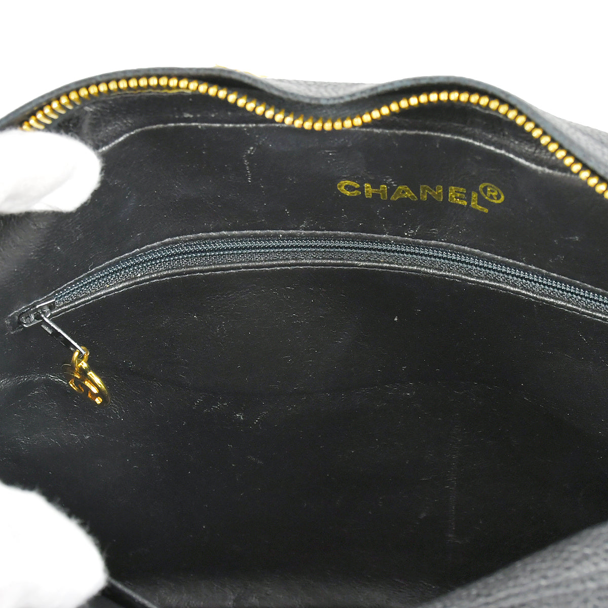 Chanel 1991-1994 Pocket Camera Bag Large Black Caviar