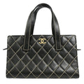 Chanel 2004-2005 Wild Stitch Handbag Black Calfskin