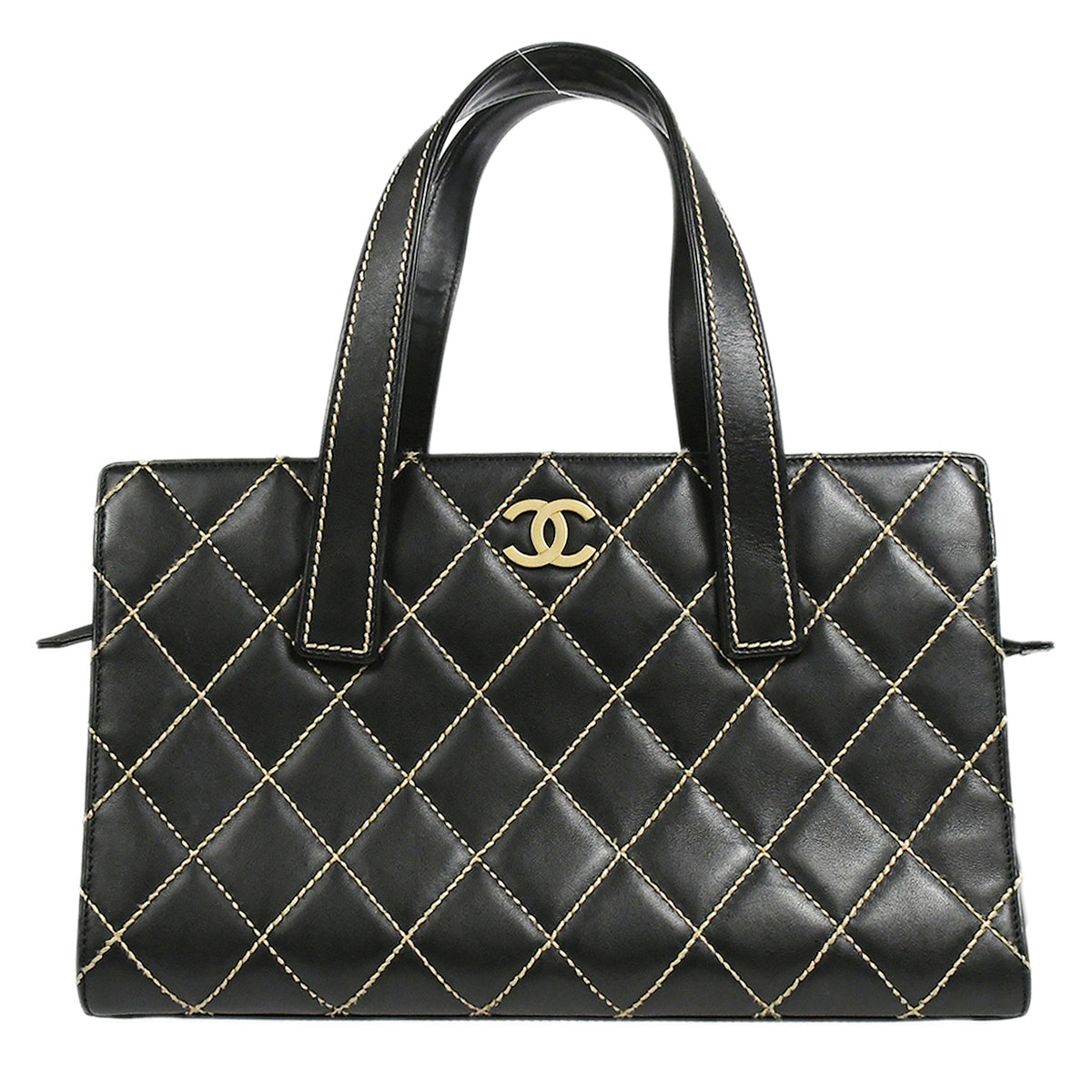 Chanel 2004-2005 Wild Stitch Handbag Black Calfskin