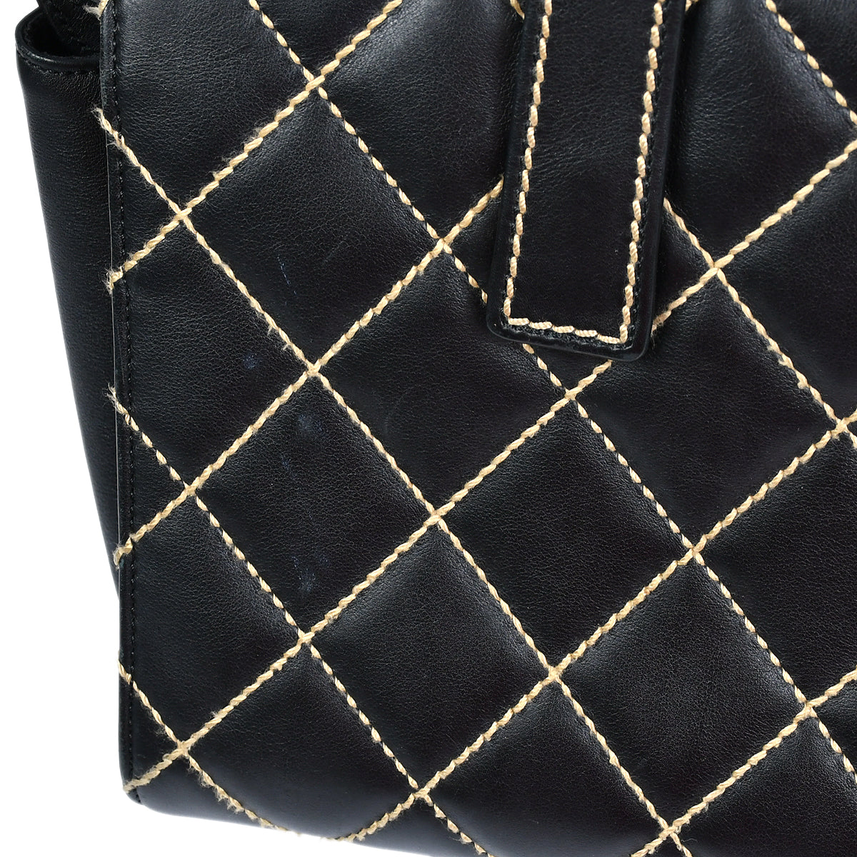 Chanel 2004-2005 Wild Stitch Handbag Black Calfskin