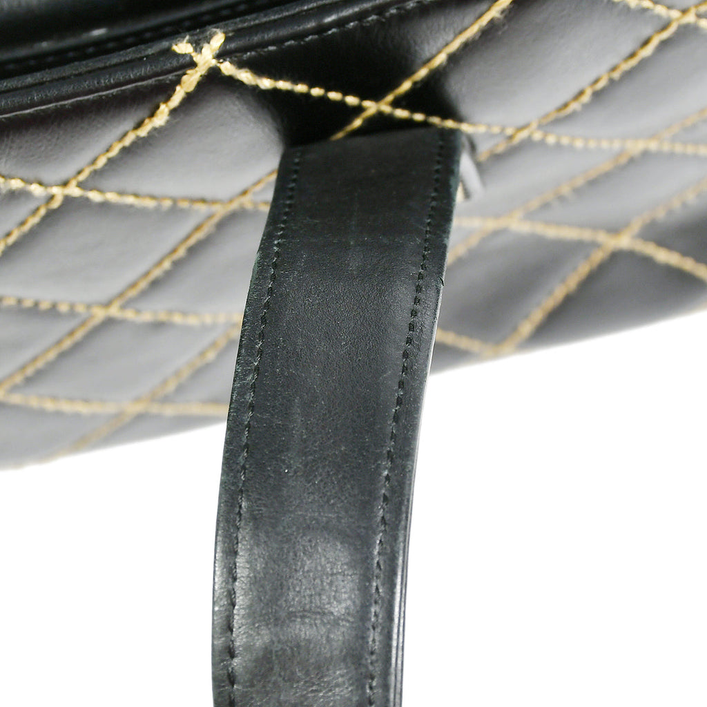 Chanel 2004-2005 Wild Stitch Handbag Black Calfskin