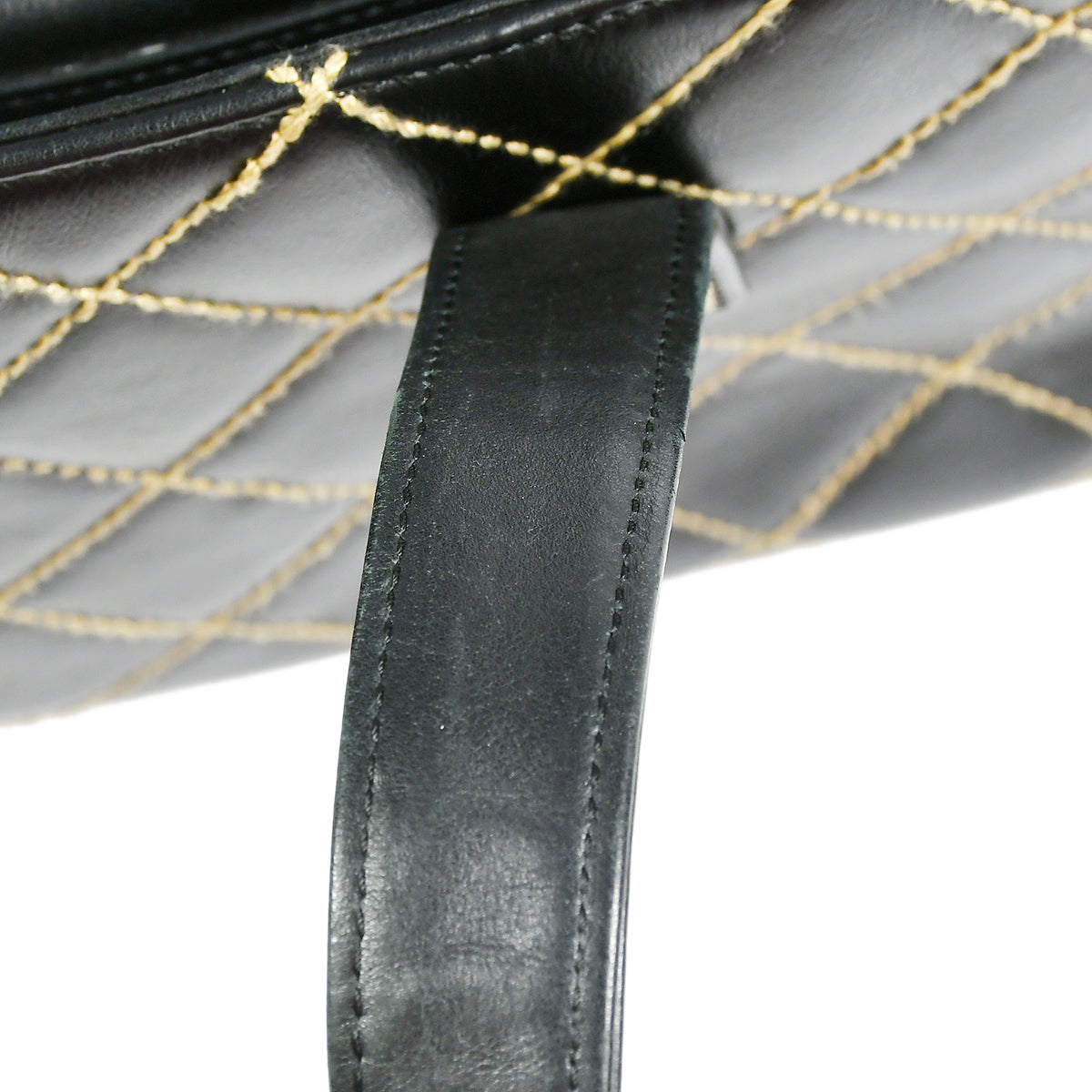 Chanel 2004-2005 Wild Stitch Handbag Black Calfskin